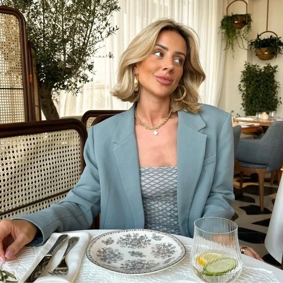 Zara Gray Strapless Midi Dress - Picture 5 of 16